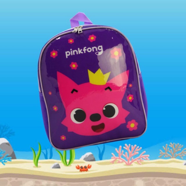 Tas Sekolah Anak Original Karakter Baby Shark Pinkfong/ Back Pack Pink Fong