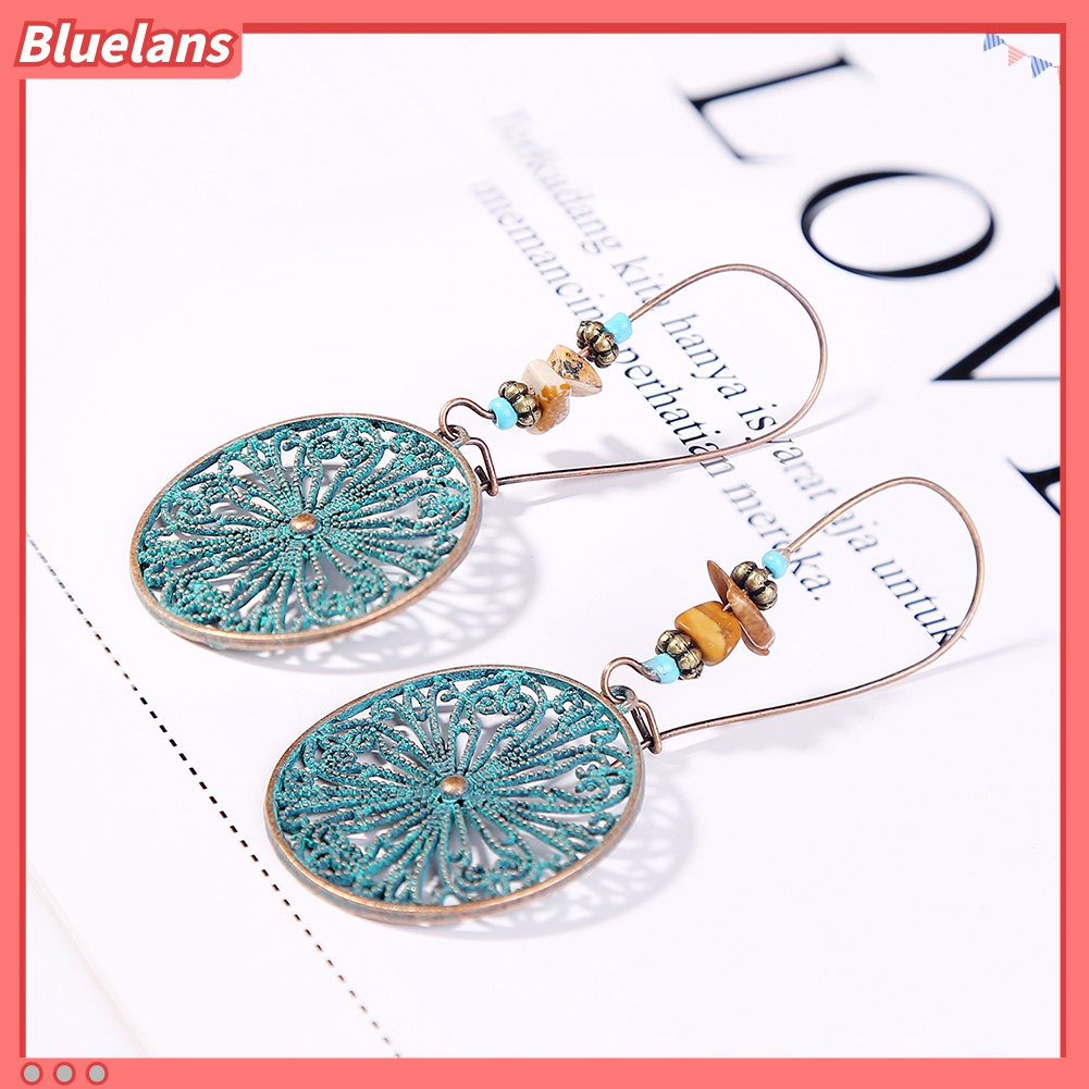 Anting Kait Gantung Wanita Desain Geometri Gaya Retro / Bohemian / Etnik Untuk Hadiah