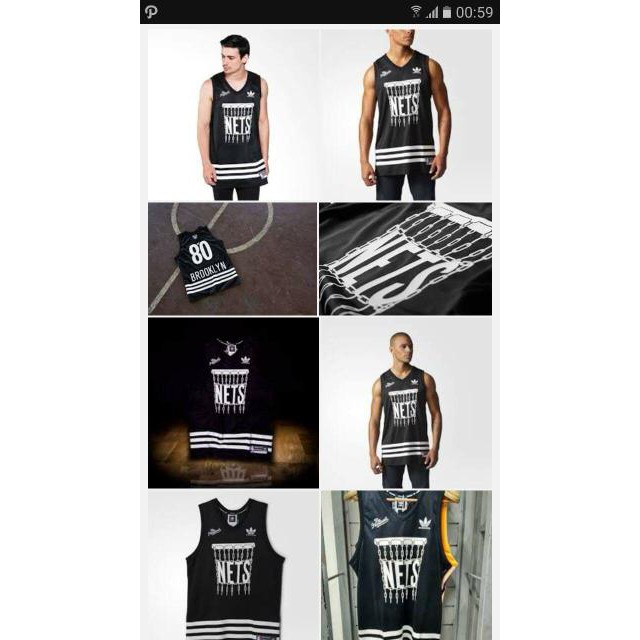 Adidas New York Nets Jersey Skateboarding Original Trefoil