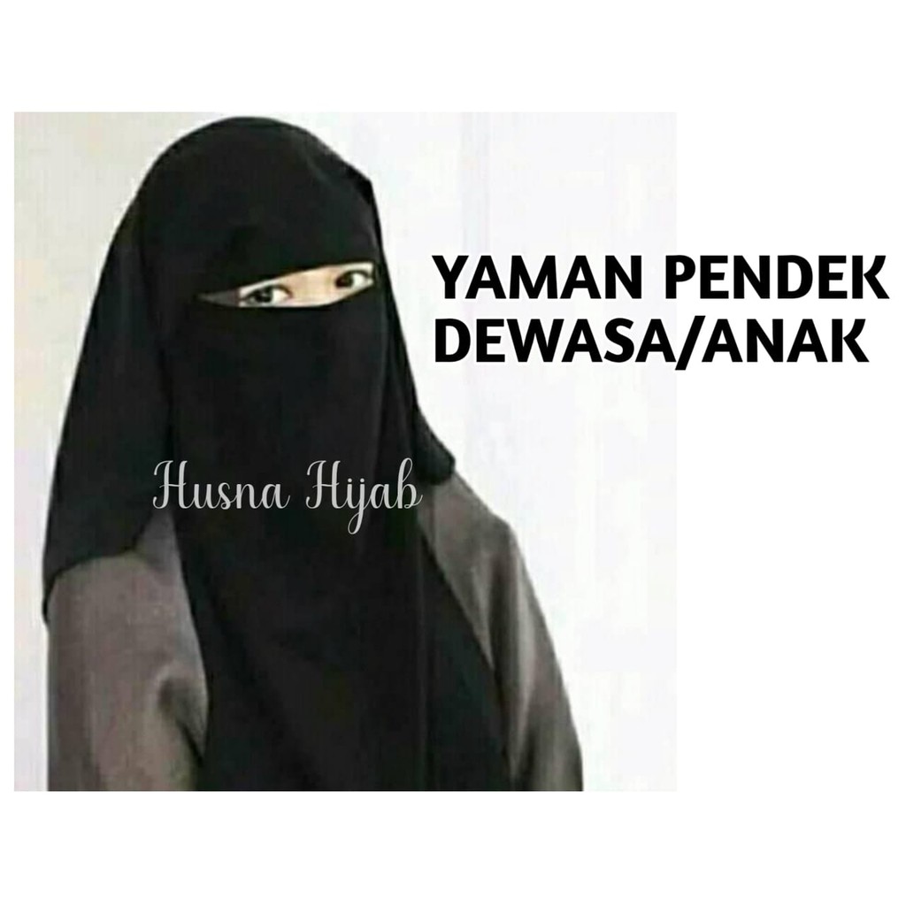 [HUSNA HIJAB] Niqob Yaman Pendek Dewasa / Niqob Yaman Long Anak / Cadar Yaman Pendek