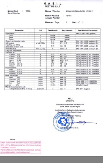 Organic VCO khas Premium Quality 1 jerigen 10 Liter