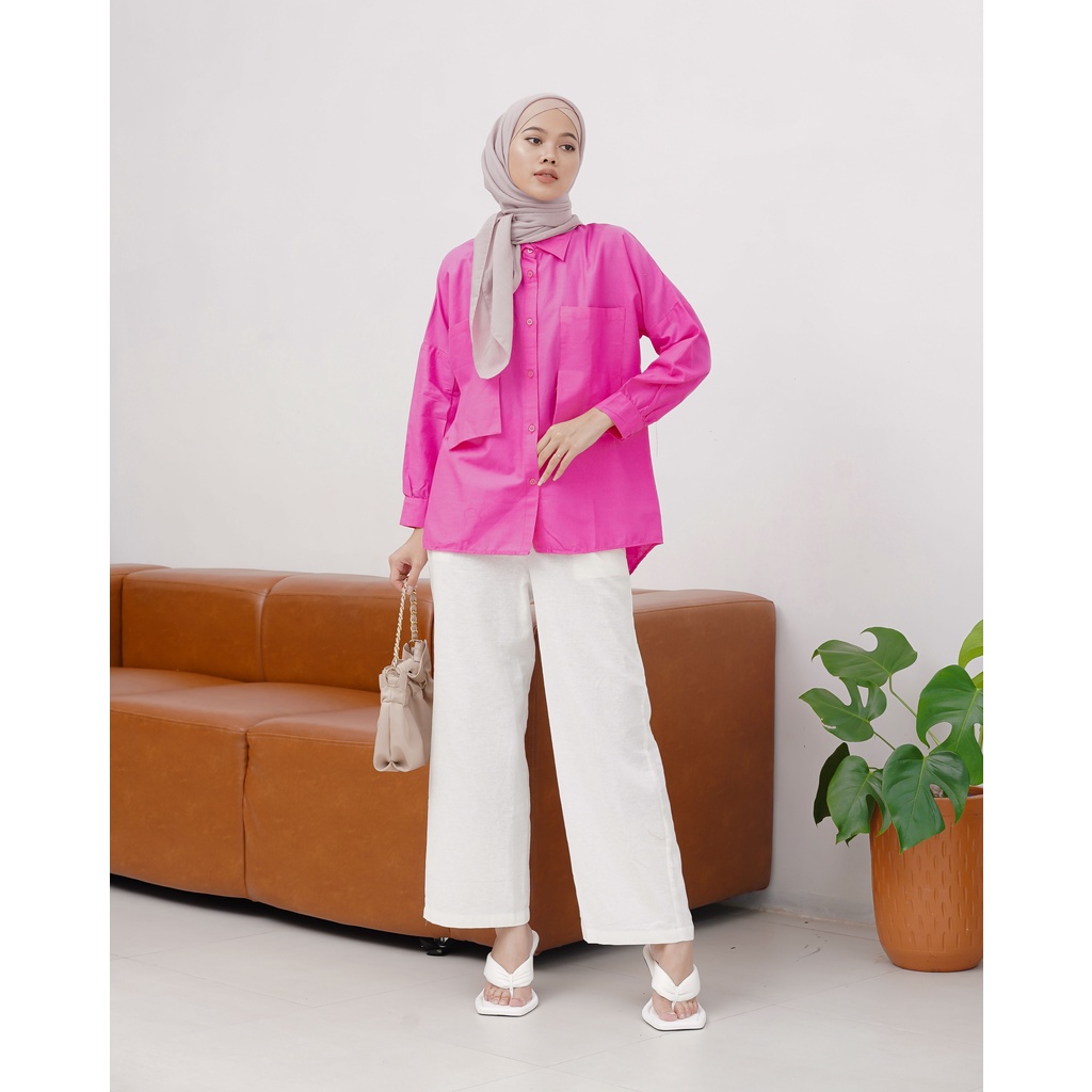 KEMEJA POLOS KATUN POPLIN MARISSA PREMIUM SHIRT B461