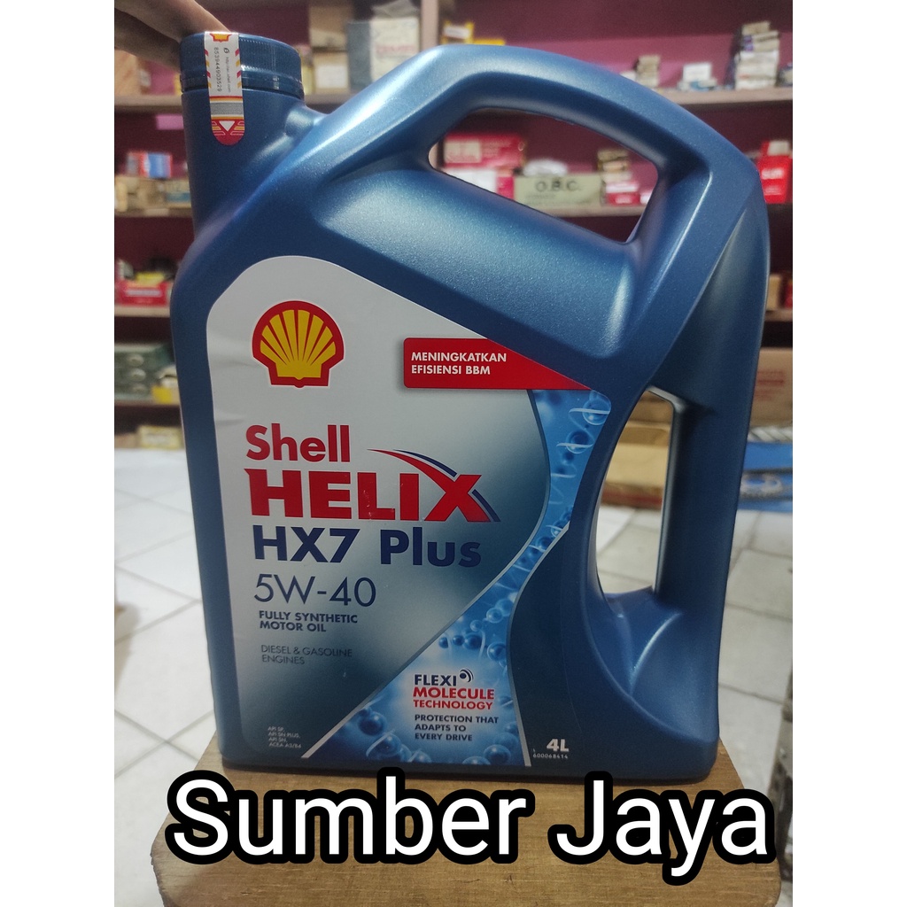 Oli SHELL HELIX HX7 Plus 4 Liter - Oli Mesin Mobil - 100% Asli