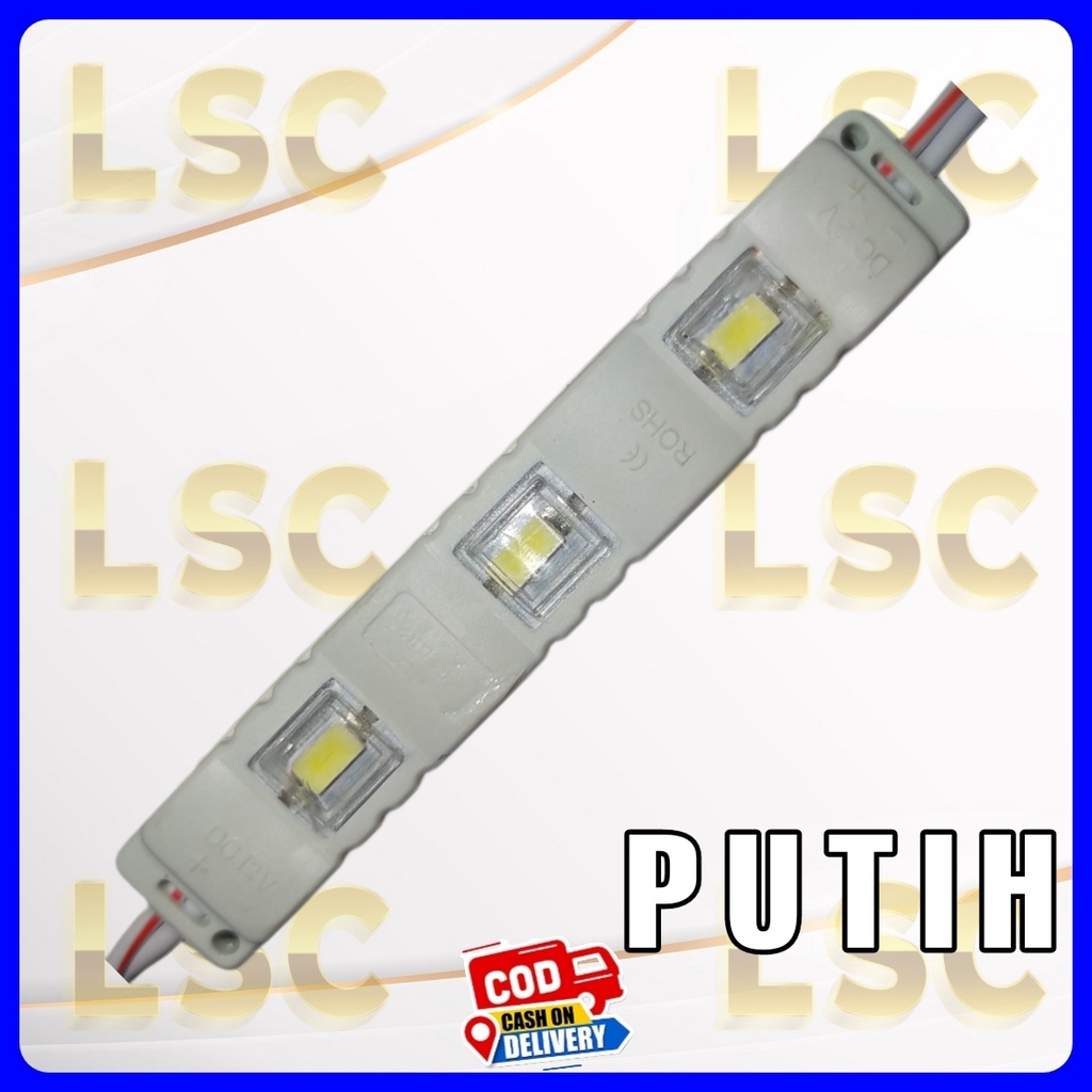 Lampu Led 3 mata injeksi modul 5630 daya 12volt variasi lampu kolong motor mobil neon box