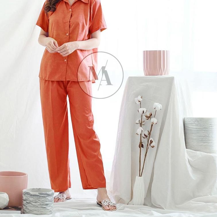 ♢ DAILY SET RAYON polos- HOMEY SET FIT Xl - PAJAMA SET RAYON - PIYAMA RAYON ☚