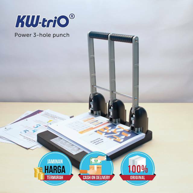 POWER PUNCH 3 LUBANG/ 3 HOLES POWER PUNCH KW-TRIO 9530.  DIAMETER 7 MM. MADE IN TAIWAN