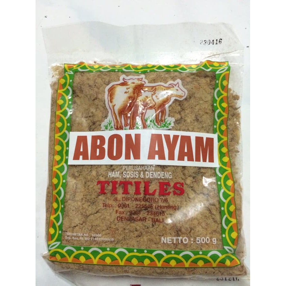 

ABON AYAM TITILES 500 GR - FRESH PABRIK