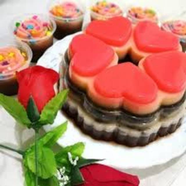 (VALENTINE) Cetakan Puding Love Valentine/Cetakan Jelly/Cetakan Agar/Cetakan Puding Karakter