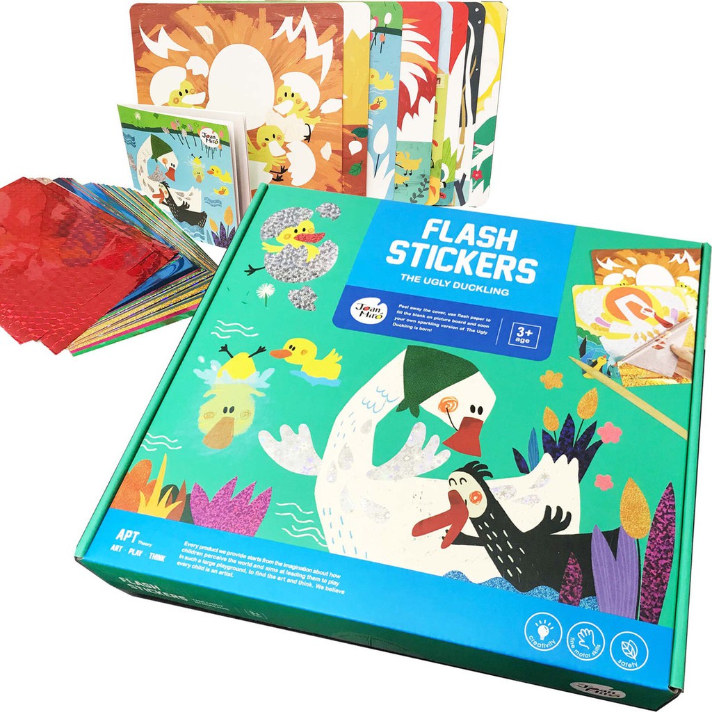 

Joan Miro Flash Sticker Ugly Duckling stiker album arts craft anak kerajinan DIY mainan edukasi