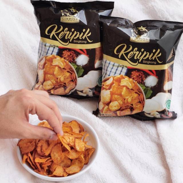 KERIPIK SINGKONG PEDAS GINDING FOOD 100gr