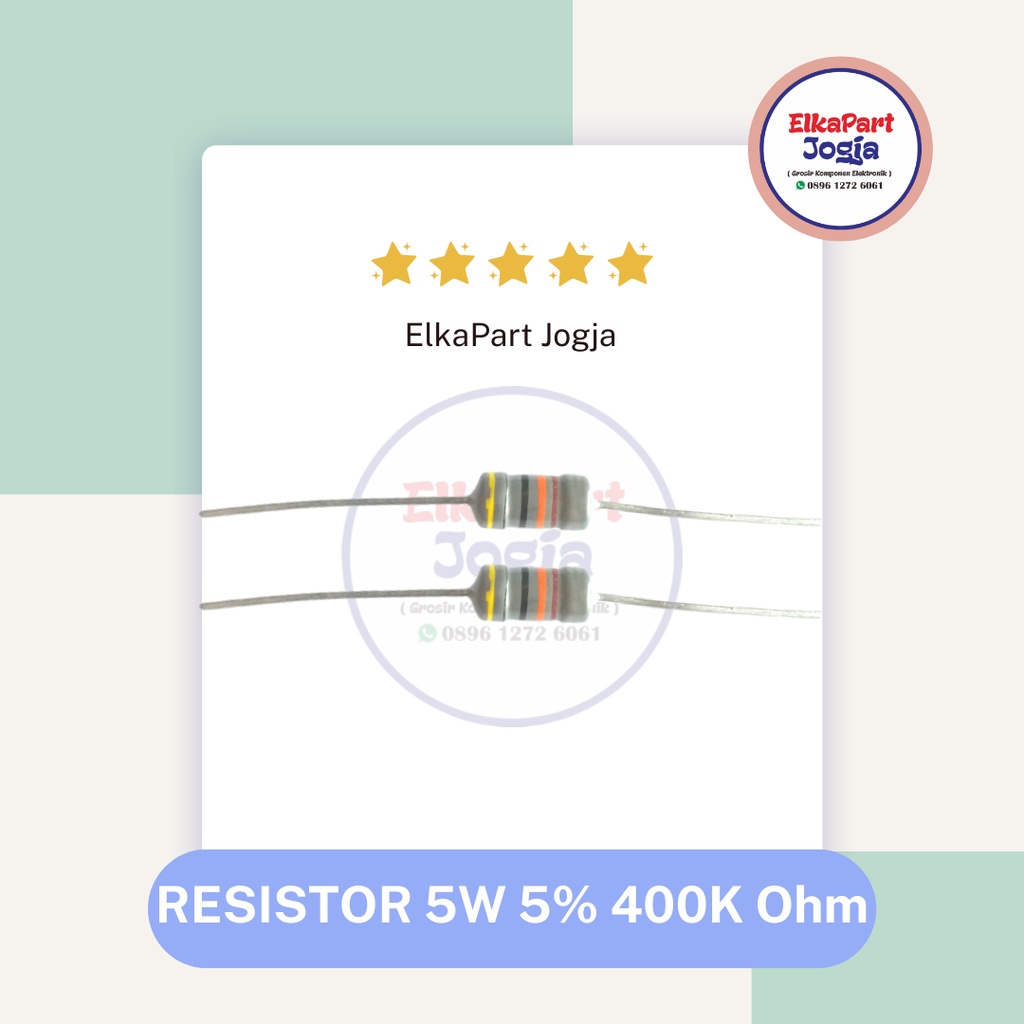 RESISTOR JAPAN 5W 5% 400K Ohm Resistor Metal Film