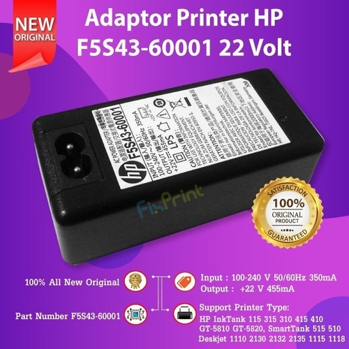 Adaptor  HP 22 Volt Printer HP InkTank 115 315 415 New