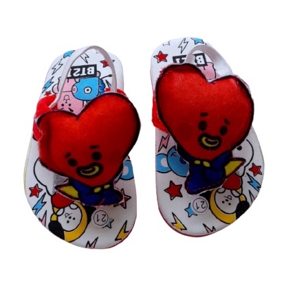 Sandal Bayi Motif Baru BTS Lucu