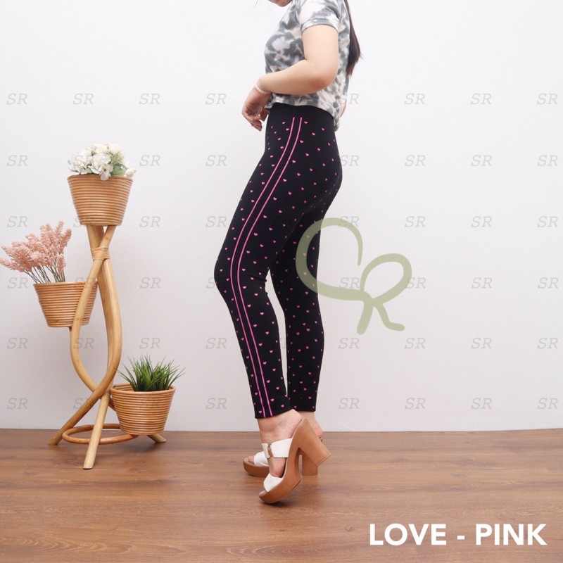 Legging Wanita Import Fullprint Motif Corak Katun Premium