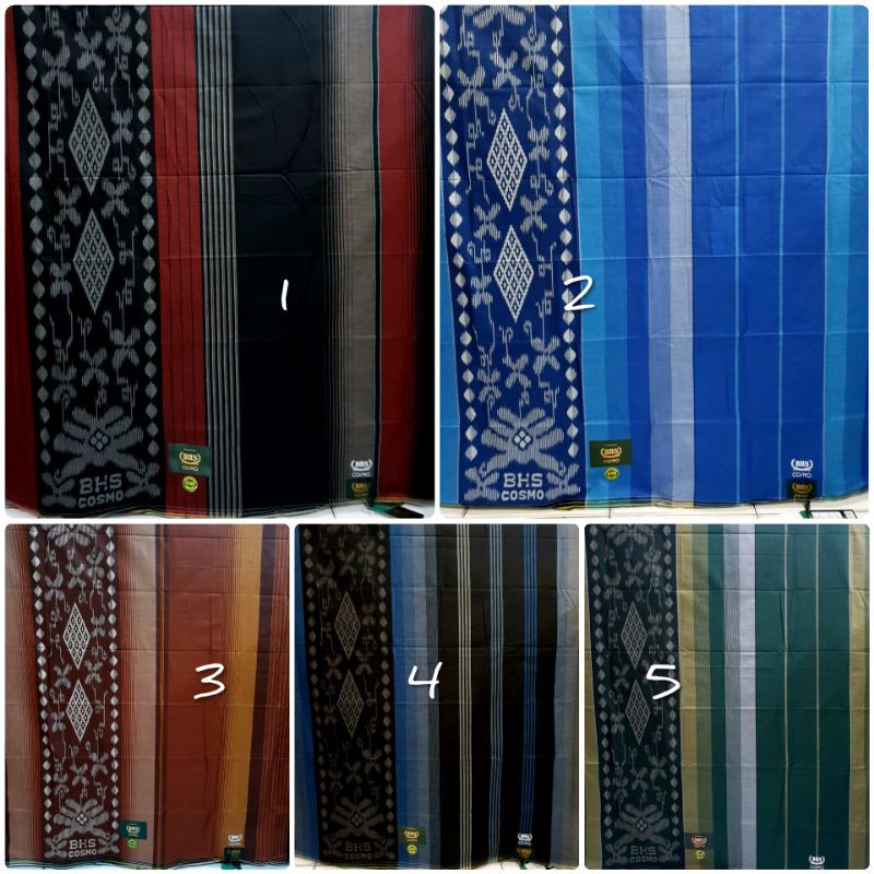 Sarung BHS Cosmo Original CMN CSB CTB Corak Salur Istanbul Monochrome