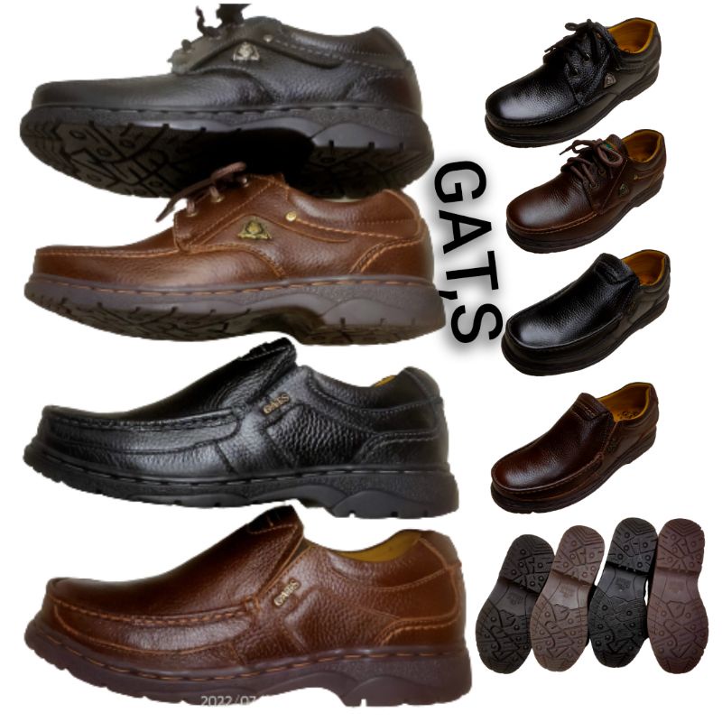 GATS/SEPATU PANTOPEL KULIT ASLI/SEPATU KULIT GATS SLIP ON PRIA/SEPATU GATS ZUU-0005/TERLARIS