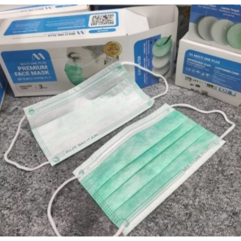 Multi One Plus 3ply Masker Medis Surgical Mask Kemenkes isi 50pcs