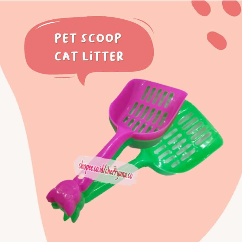 [PET SCOOP] Scoop Pasir Cat Litter Kucing Warna