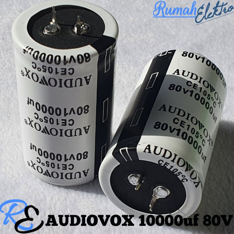 Elco AUDIOVOX 10000uf 80V Putih