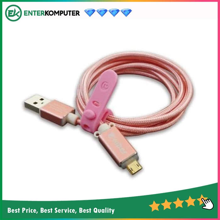 Amber MUB-L02 - LiPower Cable, USB A- Micro B, 1.2m, RoseGold