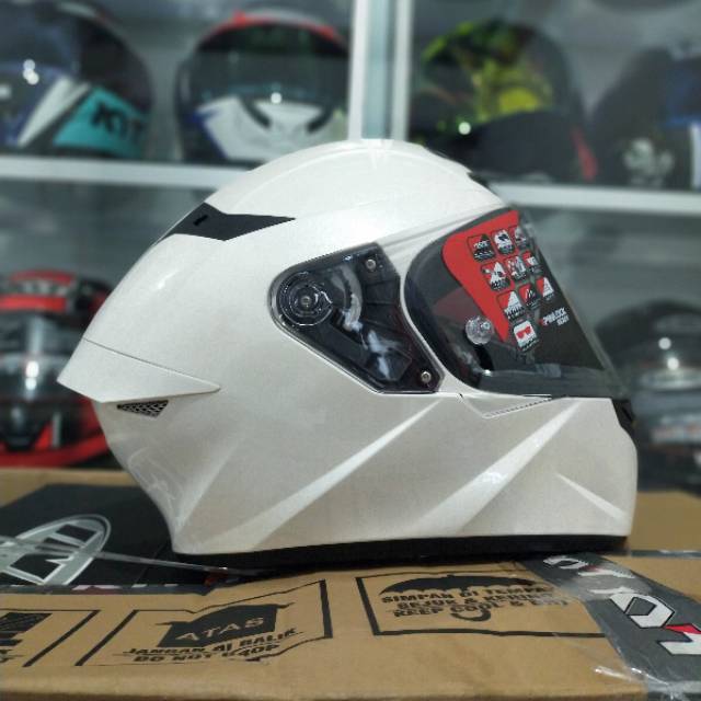 KYT TT COURSE SOLID WHITE TTC PUTIH TTC POLOS TT COURSE PUTIH TT COURSE POLOS