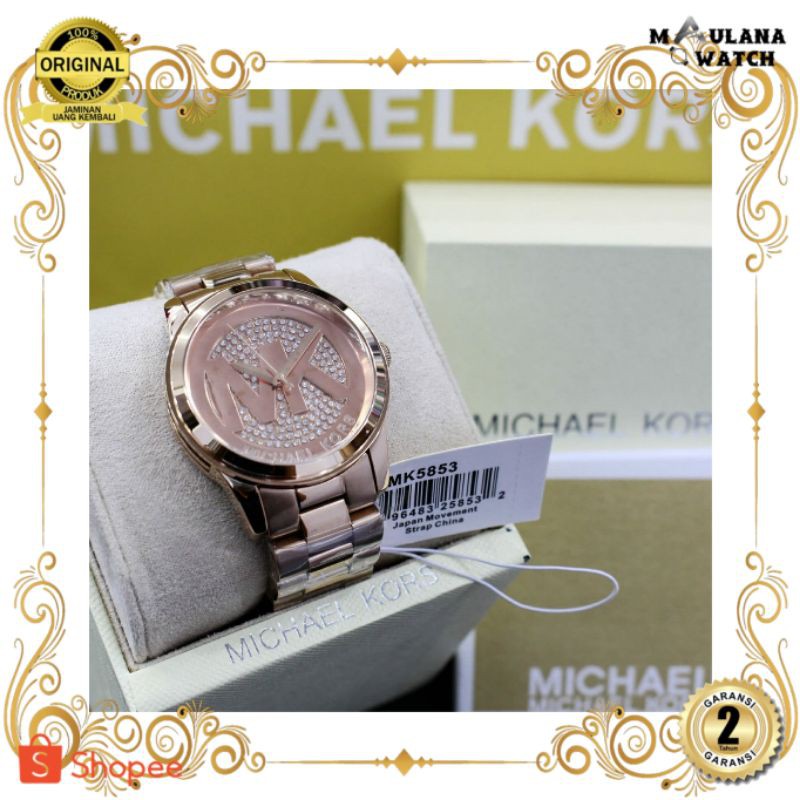 JAM TANGAN PRIA WANITA | RANTAI | KULIT | KARET | MURAH | WANITA MICHAEL KORS MK5853 ORIGINAL