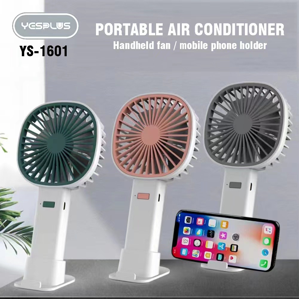 MIINII Kipas Angin YS-1601/YS-1602/YS-1605 Portable USB Mini Fan Kipas Angin Genggam Dengan Holder HP