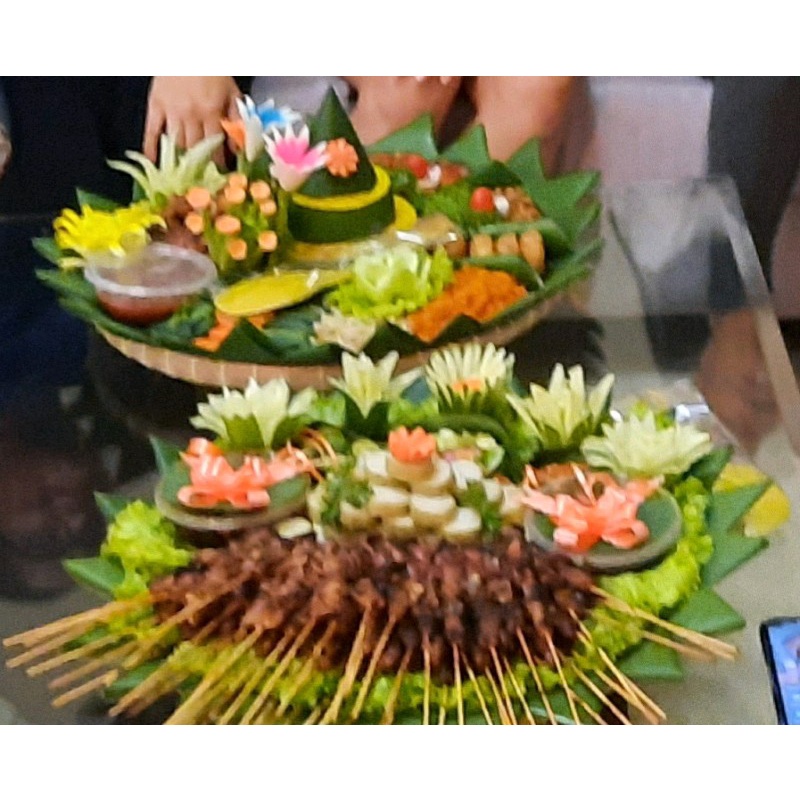 

Tumpeng Sate Ayam Sate Tampah Higienis