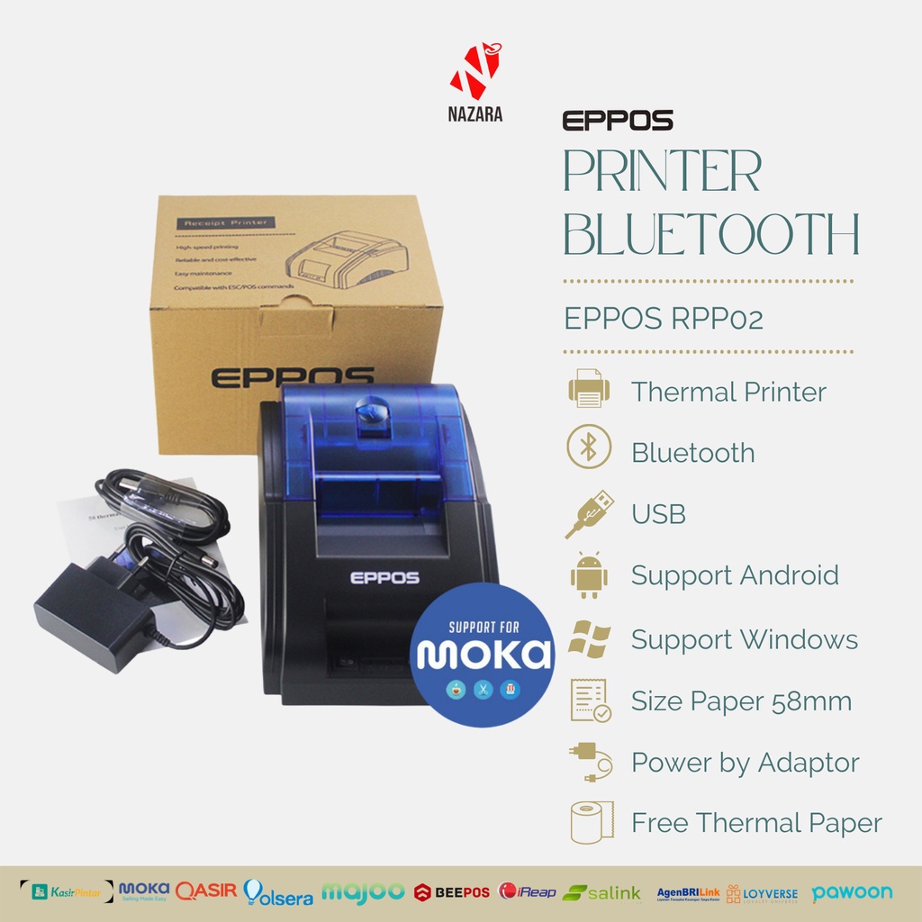 Printer Bluetooth Thermal EPPOS RPP02
