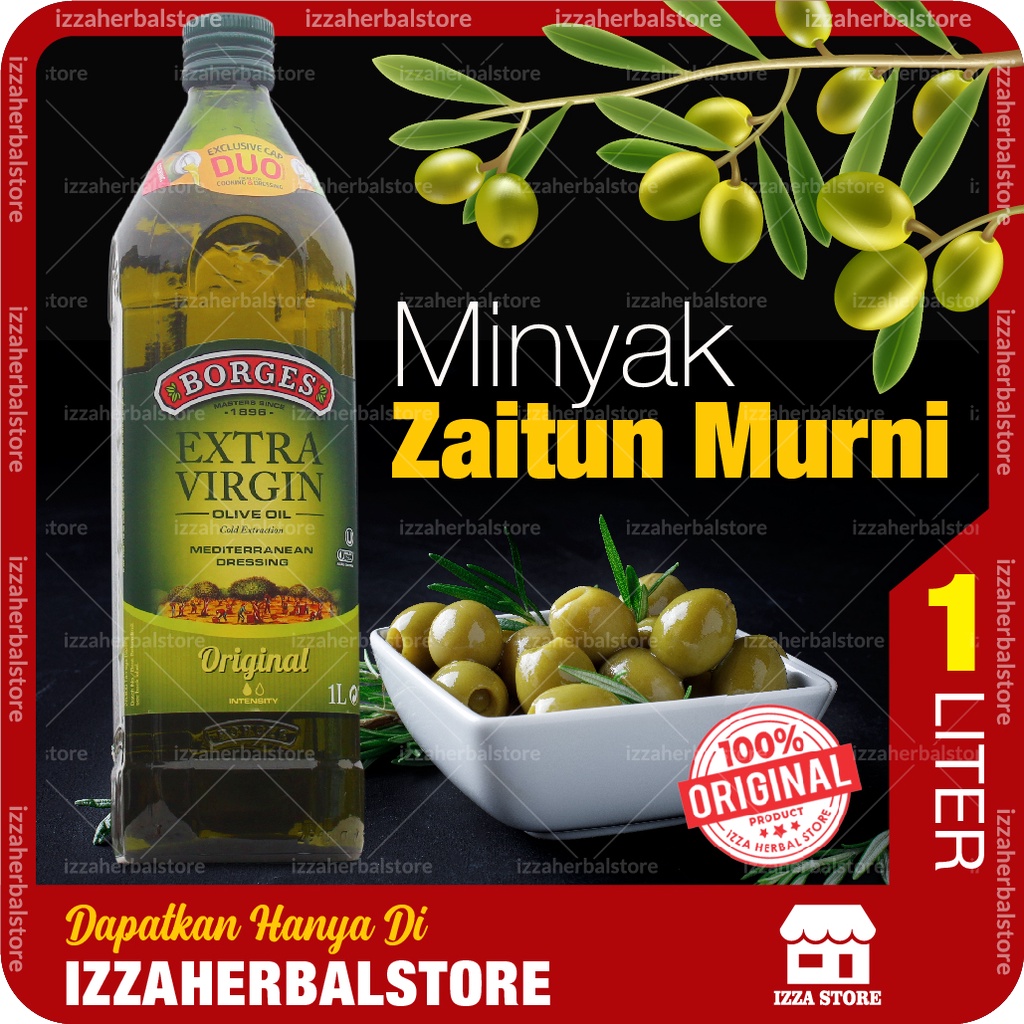 MINYAK ZAITUN MURNI Borges Extra Virgin Olive Oil Isi 1 Liter Membantu Meningkatkan Trombosit BPOM