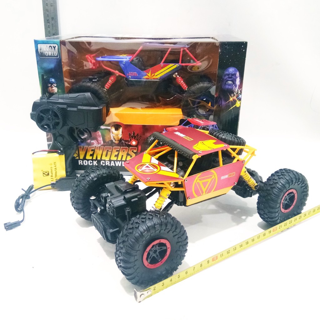 Mainan rc rock crawler superhero 4x4 - rc jeep rock crawler 4wd 2.4ghz -rdr1059