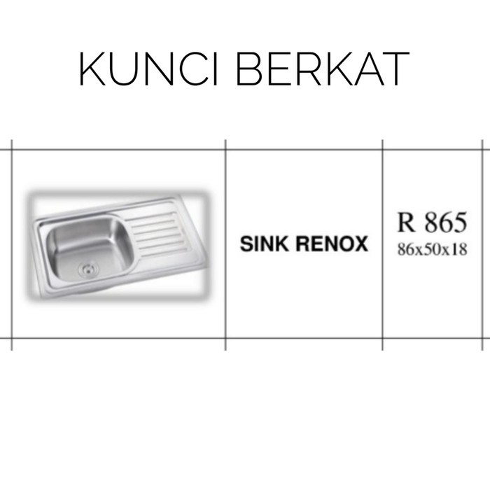 Bak Cuci Piring/BCP/Sink/Zink/Kitchen set/Dapur/Stainless/SS/8650