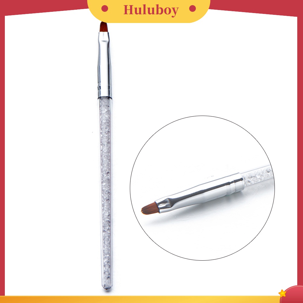 Huluboy Huluboy♡ Pen Gambar / Lukis Kutek Gel UV Dengan Gagang Berlian Imitasi Untuk Manicure DIY