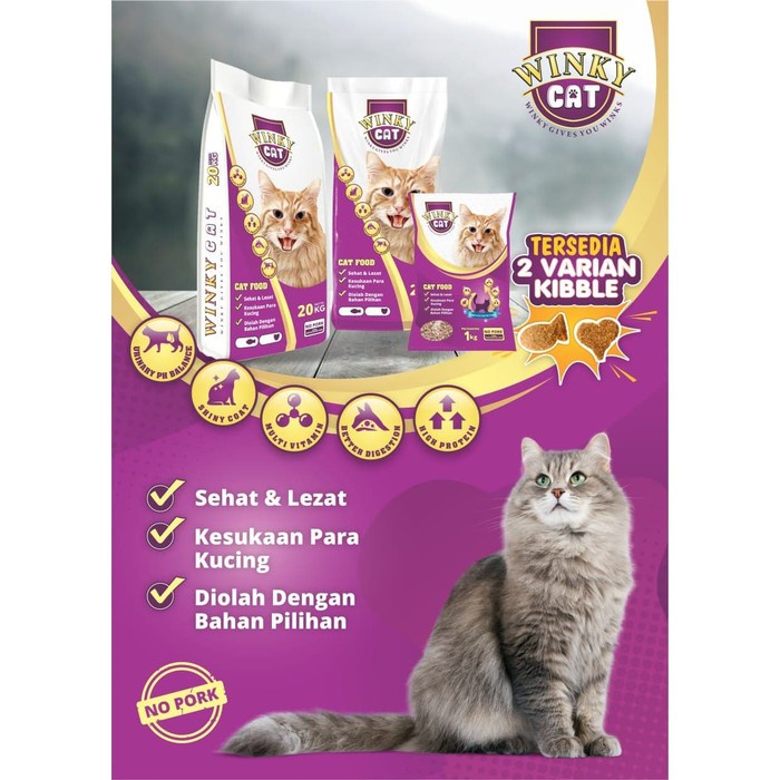 WINKY CAT FOOD 1 Kg / Makanan Kucing WINKY 1 Kg