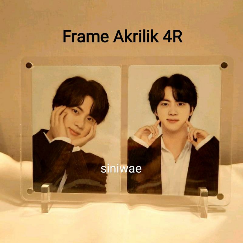 Frame Acrylic 4R Bingkai Foto Akrilik Magnet 16.5x11.5cm Pigura Photo Postcard Photocard Transparan