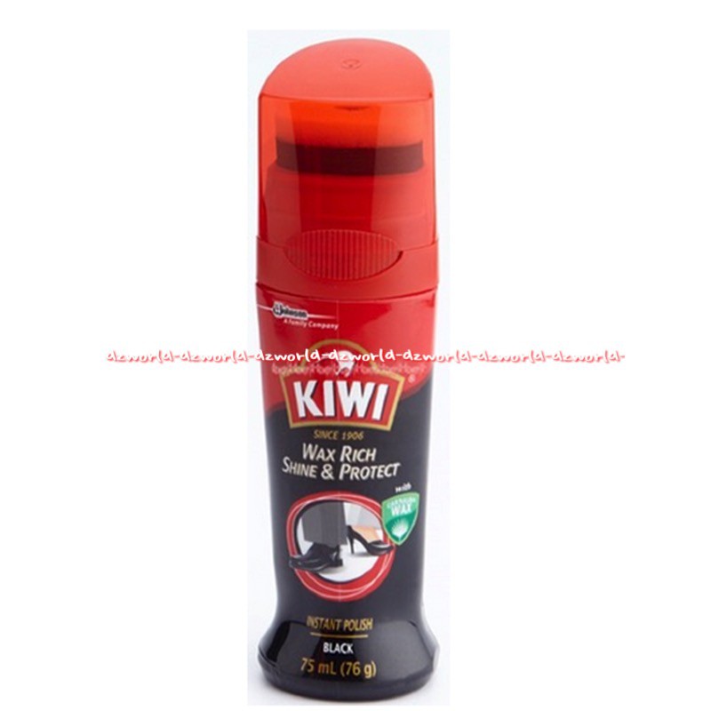 Kiwi Wax Rich Shine And Protect 75ml Black Netral Semir Sepatu Intstan Semir Cair Hitam 75 ml Kiwwi Black Polish