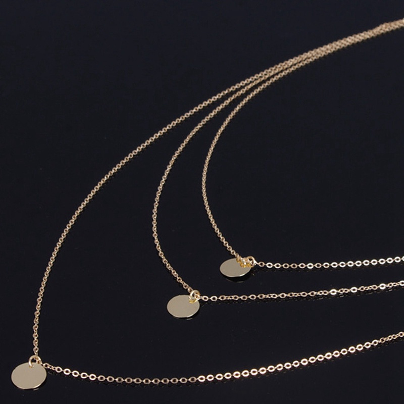 Long Pendant Necklace Round Avatar Geometric Women Statement Party Jewelry Gifts