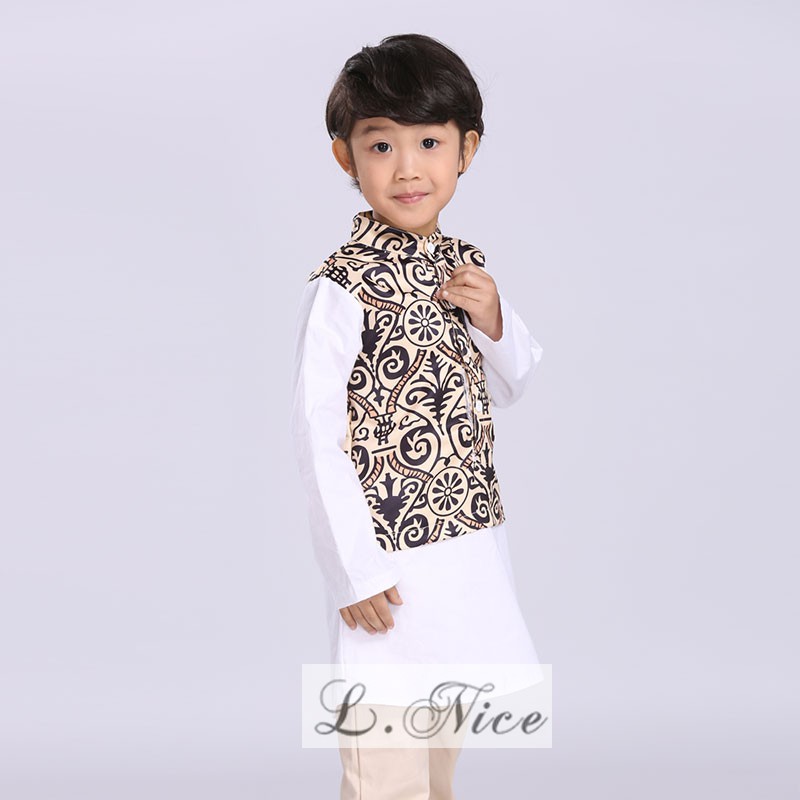 Setelan Baju Koko Anak Cowok Motif Batik Set 2in1 (top, celana)