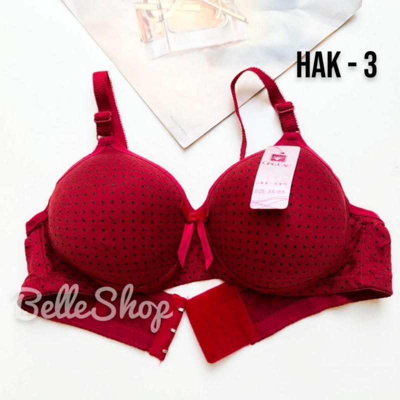 Bra Wanita Dewasa Cingcao Motif Polka Cup B / BH Wanita Import Halus