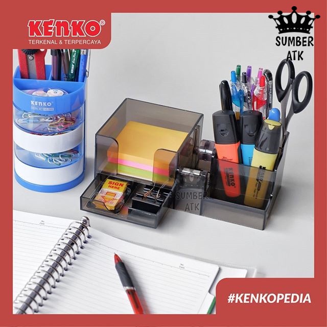

Terlaris Desk Set Organizer Kenko K-8312 Tempat Organize Alat Tulis Meja -1Pcs Bergaransi