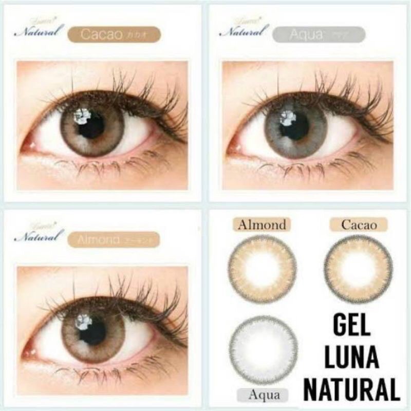 (BISA COD) SOFTLENS GEL LUNA NATURAL / TOP GEL LUNA NATURAL FREE LENSCASE