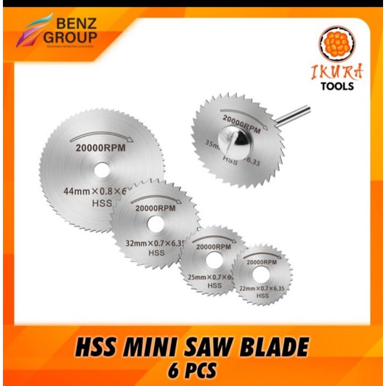 CIRCULAW SAW BLADE 6PCS MINI HSS MINI CUTTING 6PCS