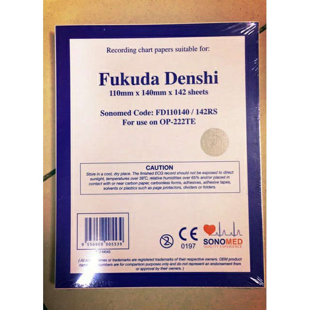 

Kertas EKG Fukuda Senshi OP-222TE 110mm X 140mm X 142 Lembar