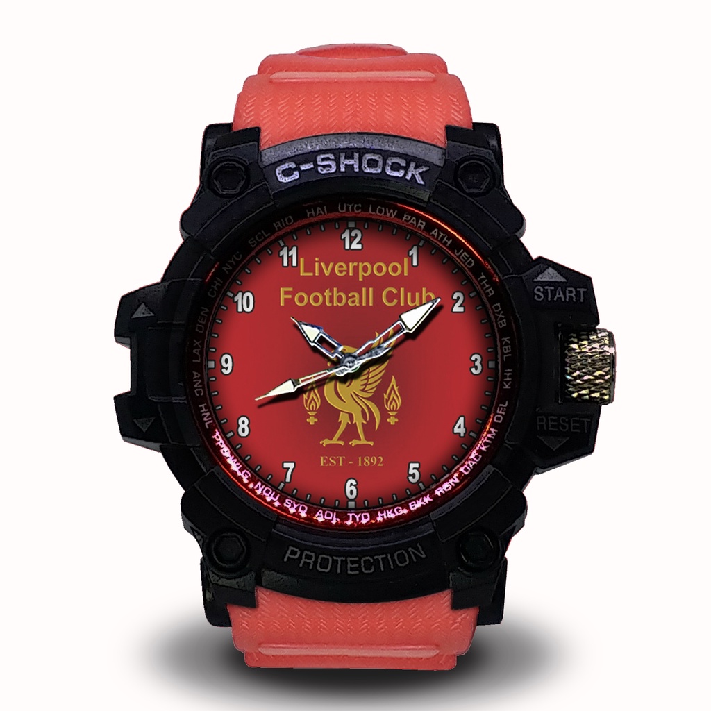 (EXCLUSIVE BOOSQU) JAM TANGAN LIVERPOOL LIST MERAH - 2