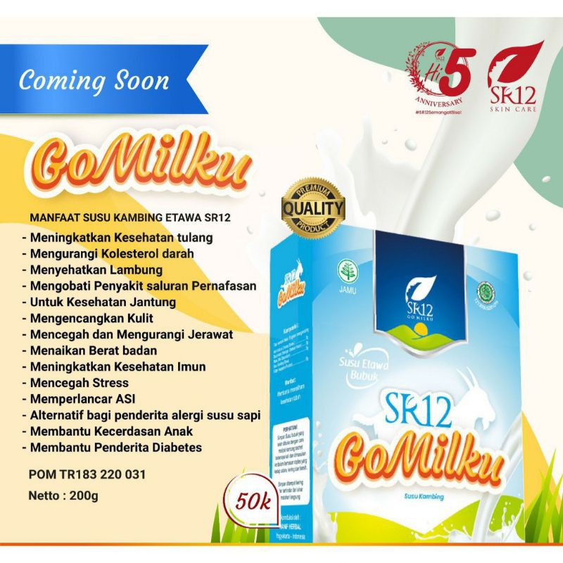 

GOMILKU SR12 Susu Kambing Etawa BPOM 200g
