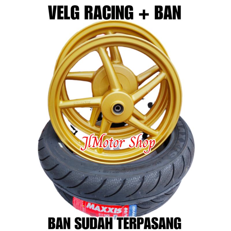 Velg Racing Model RCB Beat Scoopy Vario Genio Vario 110 125 150 palang 5 Plus Ban MAXXIS DIAMOND Depan Belakang