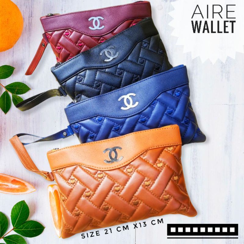 Dompet Wanita AIRE Pouch Serbaguna Tempat Hp Kosmetik Embos