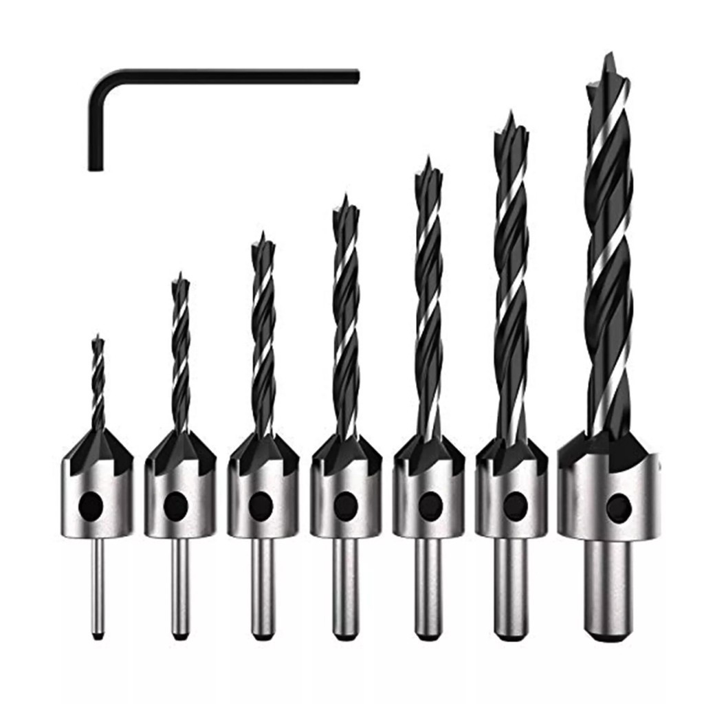 KAYU Mata Bor Drill Bit Countersink HSS 3-10mm 7PCS QST-K13 high quality