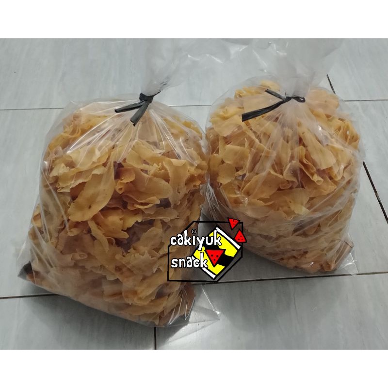 

Keripik Atos Atos / Keripik Bawang / Cemilan Unik 1 kg