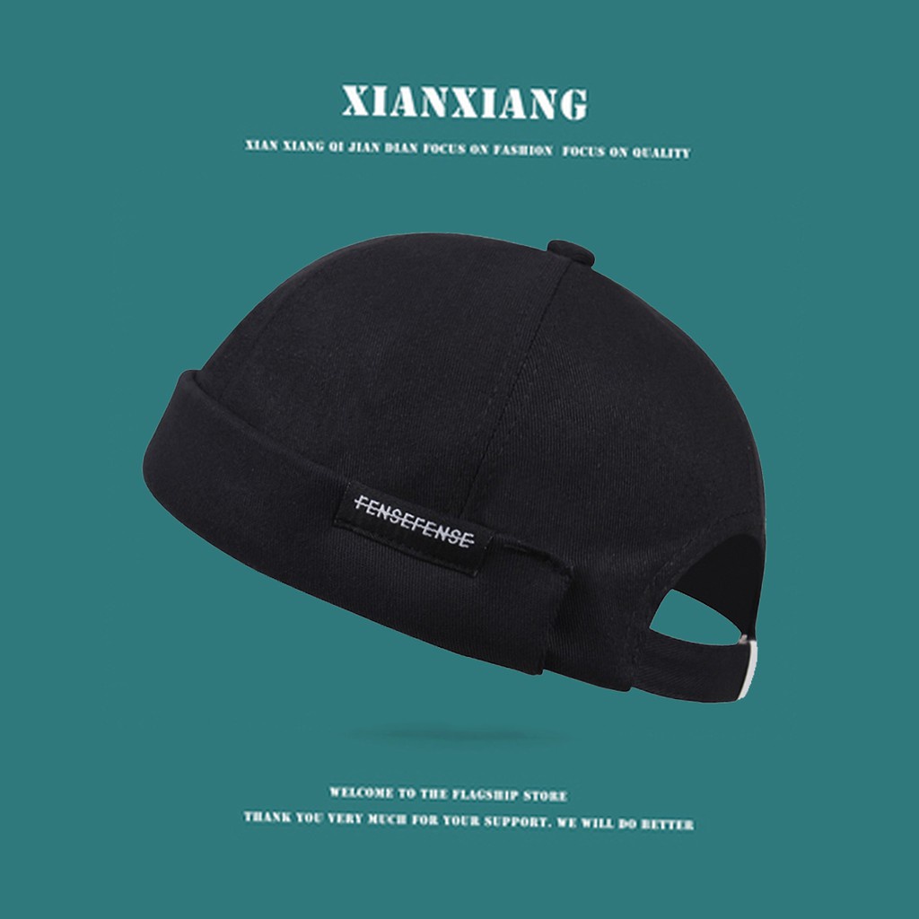 Topi Beanie Tanpa Tepi Gaya Retro Kasual Untuk Pria Dan Wanita